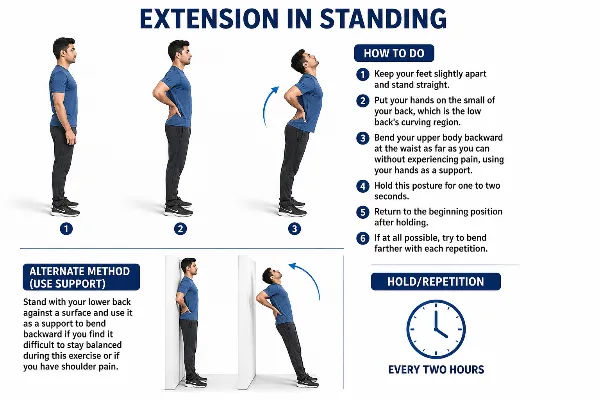 Extension in standing