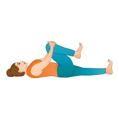 Knee-to-chest stretch