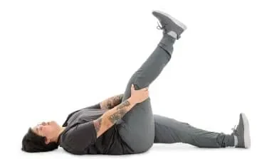 Lying hamstring stretch