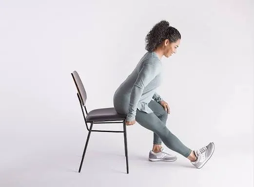 Seated chair stretch