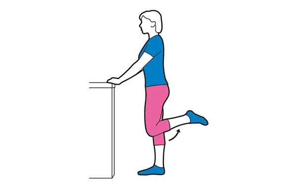 Heel to buttock