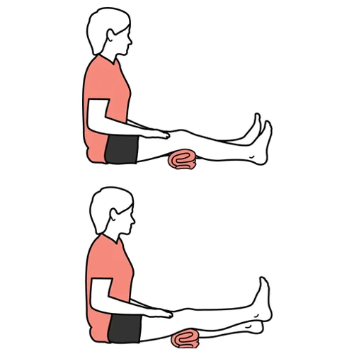 Quads exercise with roll
